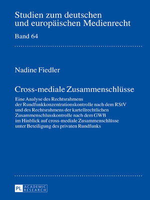 cover image of Cross-mediale Zusammenschlüsse